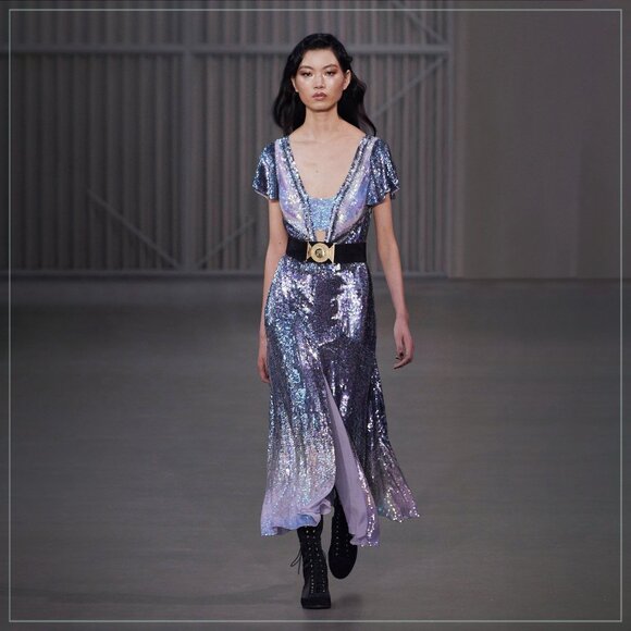 $4990 New Temperley London Superwoman Ruth Ice Blue and Silver Runway Gown - Picture 12 of 16